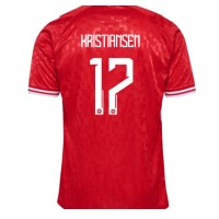 Denmark Victor Kristiansen #17 Replica Home Shirt Euro 2024 Short Sleeve